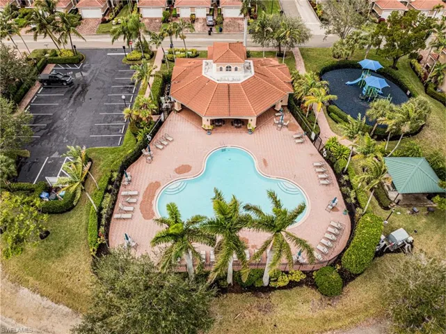 Birds eye view of property