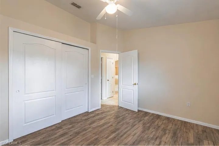 Guest bedroom 1 with new flooring