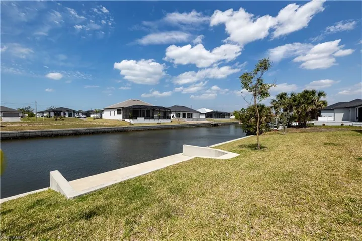 View of water feature with a residential view