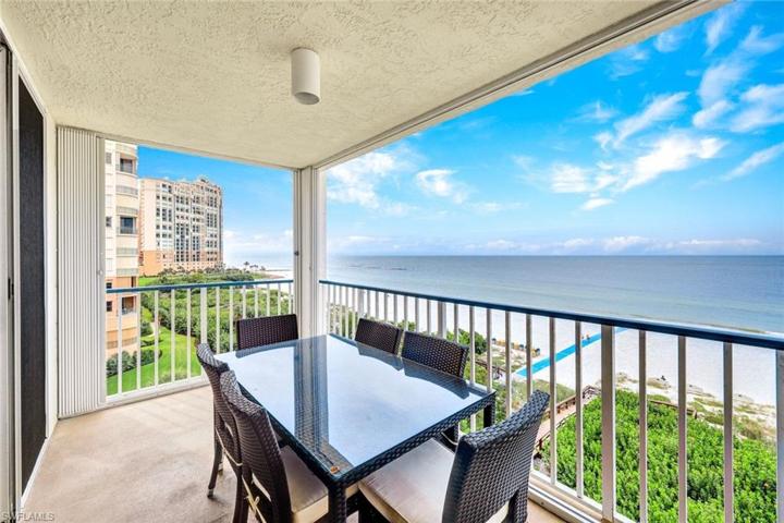 Large balcony with great views of the beach and sunsets