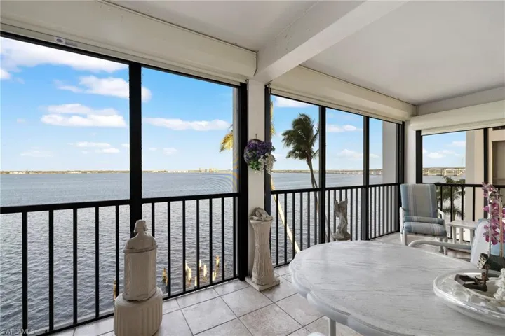 Large screened balcony off the living room and dining room.  Ample outdoor living space.