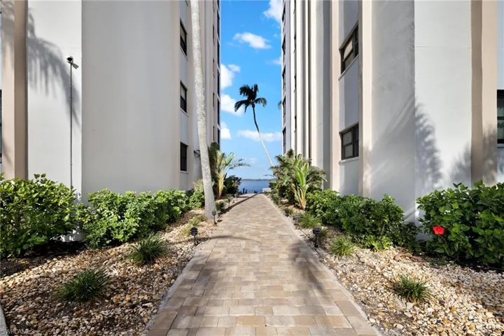 Pavered courtyard that leads out to the river and fishing pier (under construction)