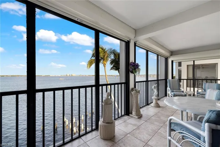 Large screened balcony off the living room and dining room.  Ample outdoor living space.