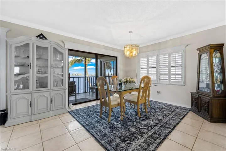 Dining area with breathtaking views of the river.