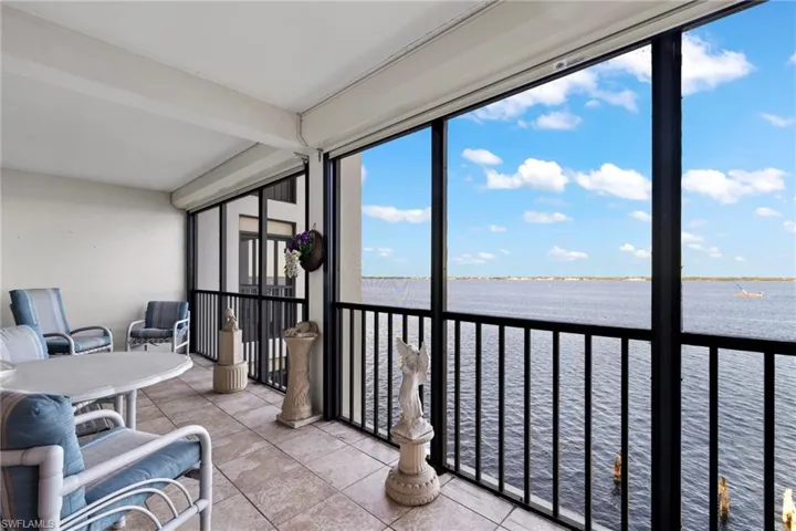 Large screened balcony off the living room and dining room.  Ample outdoor living space.