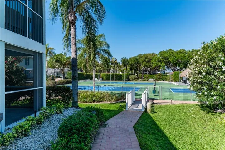 Private Path to Tennis /Picketball Courts