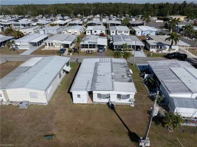 Aerial view of residential area
