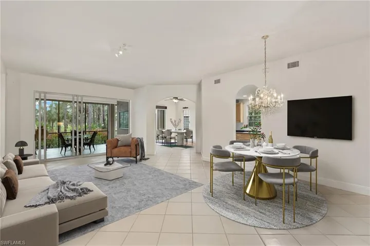 Same LR view but virtually staged in contemporary style