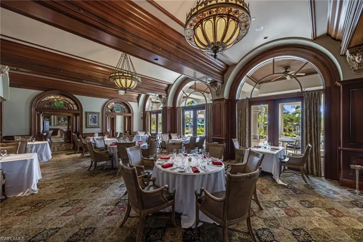 Club's fine dining inside at well reviewed Caxambas