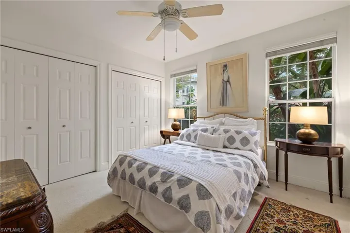 3rd bedroom has double closets, double windows