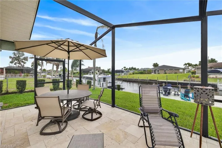 Newly screened lanai area with clear view screen.