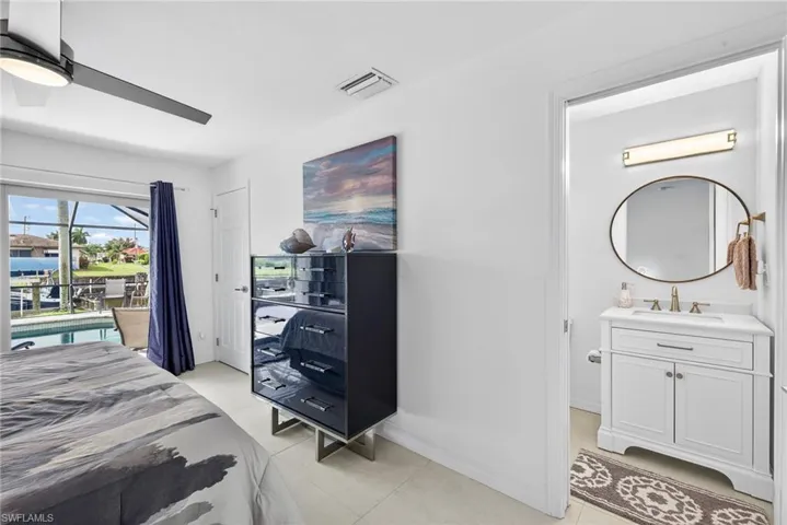 Second Master bedroom with ensuite and access to pool area
