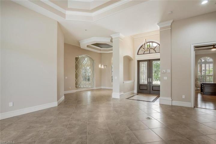 Front Entry Wood Doors, Dining Room, Office View