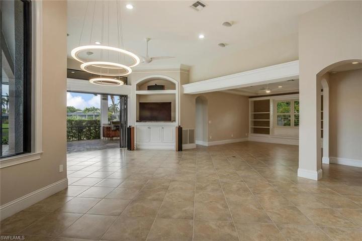 Family Room View, Sonos Entertainment System, Pocketing Sliding Doors