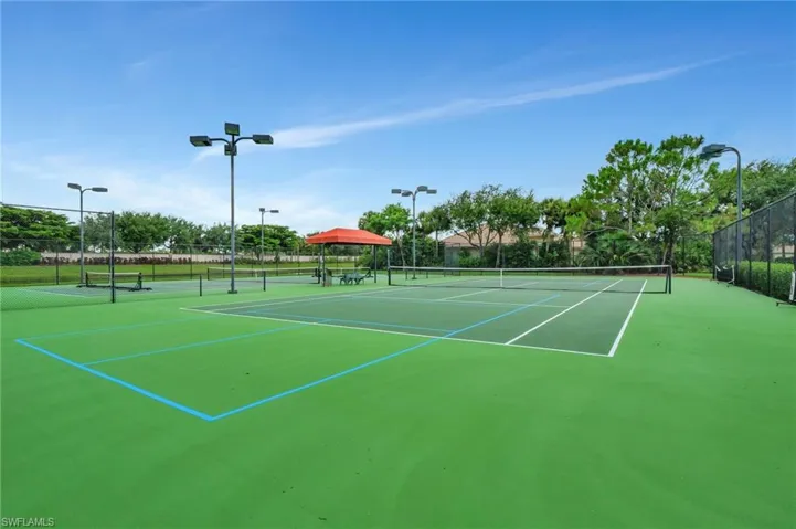 View of tennis court