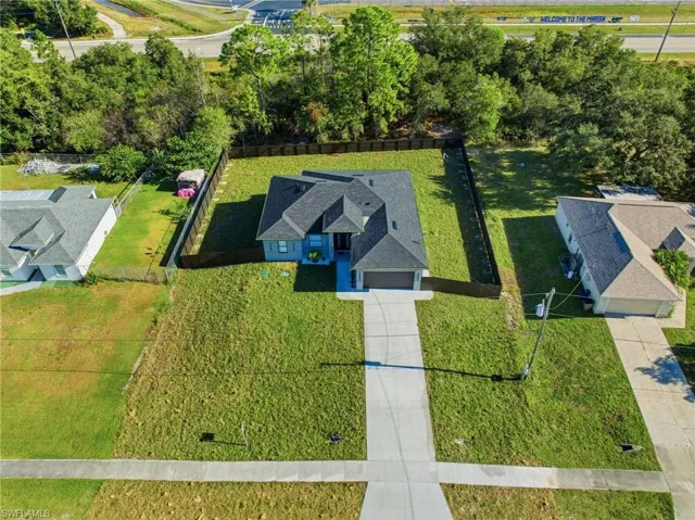 View from above of property