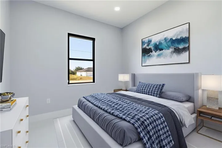 Bedroom featuring recessed lighting