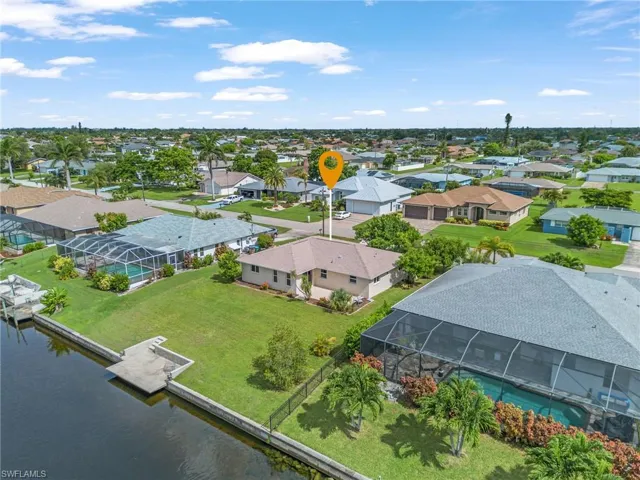 Aerial perspective of suburban area