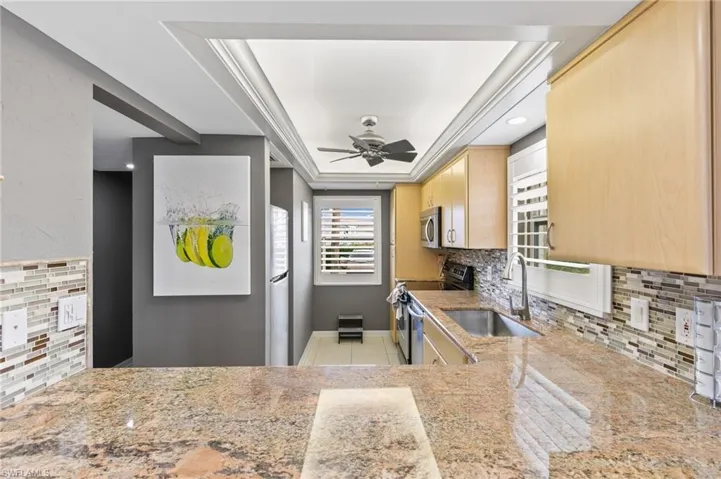 Updated kitchen with granite countertops