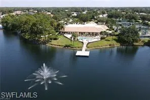 Bird's eye view of a nearby body of water