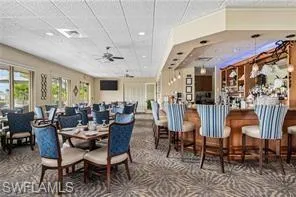 Dining room featuring a ceiling fan