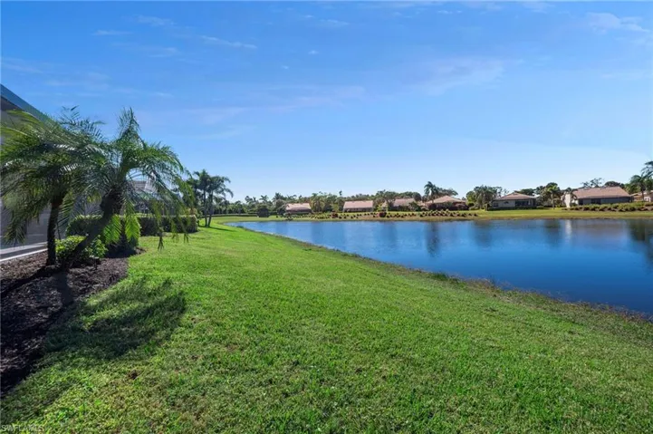 Water and golf course view