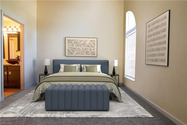 Virtual stage to accent high ceilings lots of natural light!