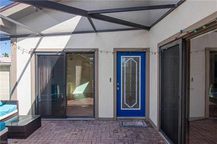 Step through the attractive entry door.