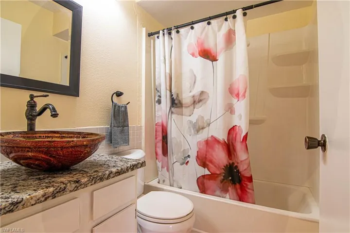Downstairs guest bathroom next to guest bedroom.