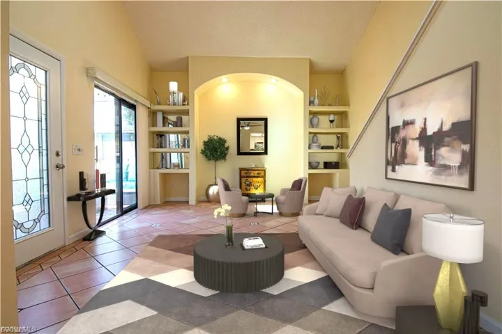 Virtual staging of the main living area.