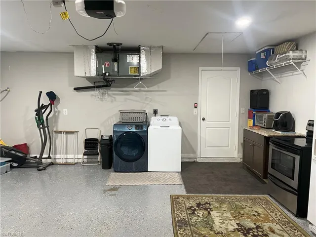 Laundry area with separate washer and dryer