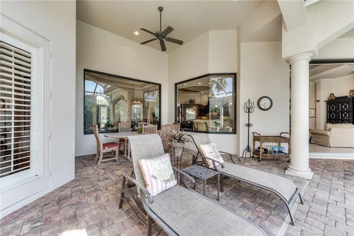 View of patio / terrace with ceiling fan