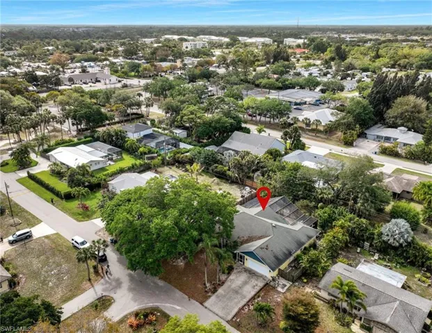 Aerial view of the home.