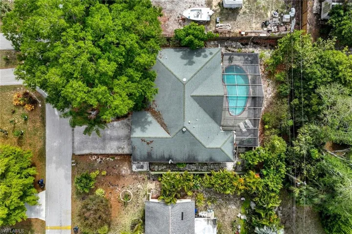 Aerial view of the home.