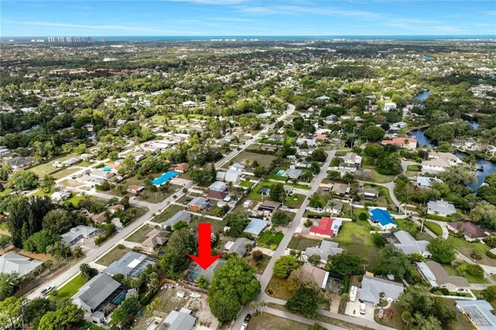 Aerial view of the home.