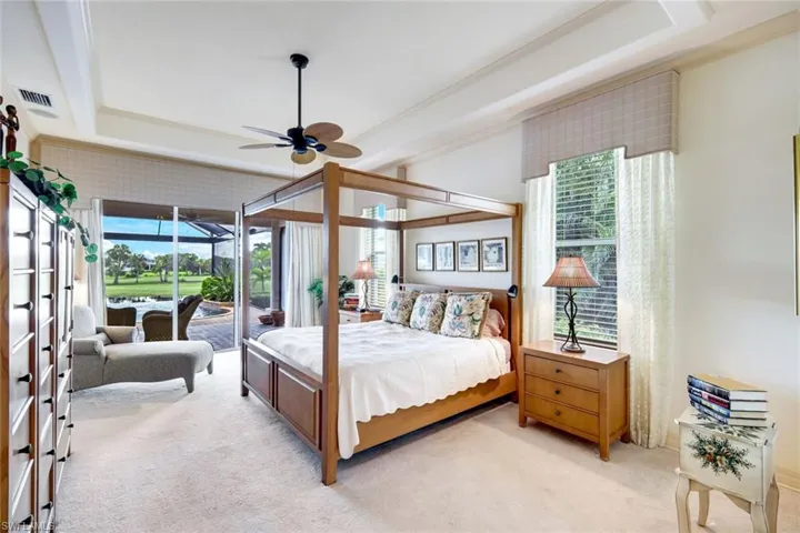 Spacious Sitting Area, Steller Views, Tray Ceiling, Soft Lighting, Custom Neutral Window Treatments and Tight Weave Carpet