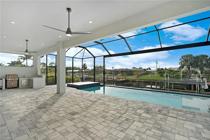 large 30' x 13' pool with false negative edge, sparkling