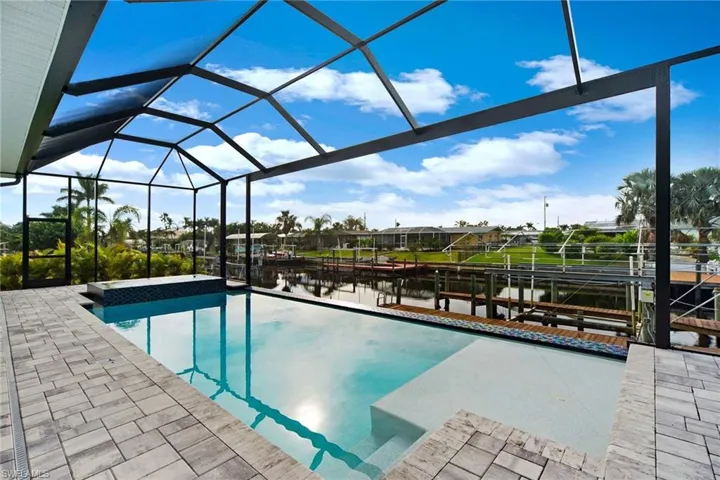Pool cage with huge picture window