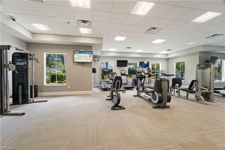State of the art fitness center with children's play area