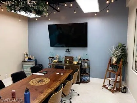 Office featuring rail lighting