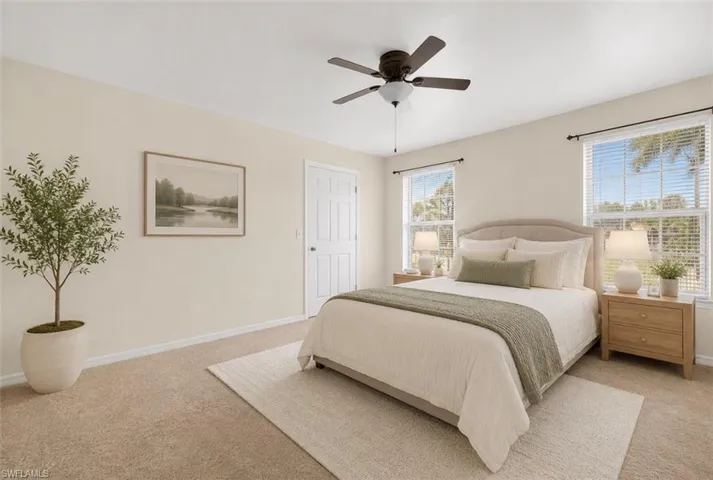 Guest Bedroom Staged with furniture