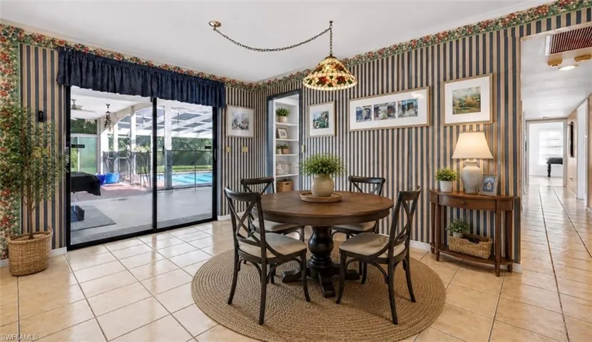 Staged photo of dining area