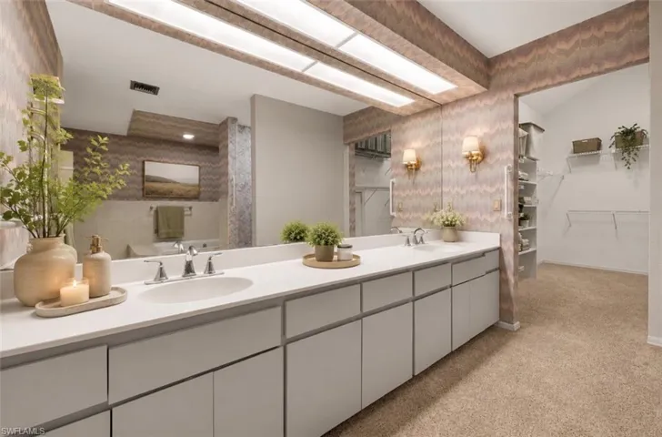 Primary Bathroom staged