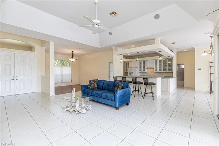 Open Living/Foyer/Dining/Kitchen area