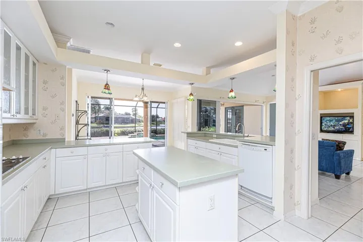 Kitchen with Lake View