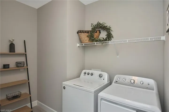 Laundry room featuring washer and dryer