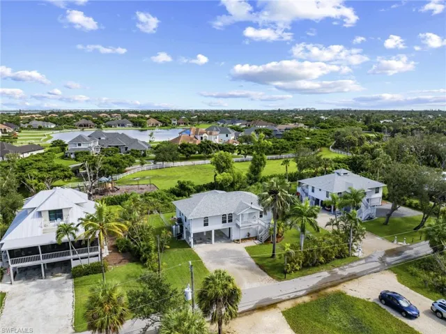 Aerial view of residential area