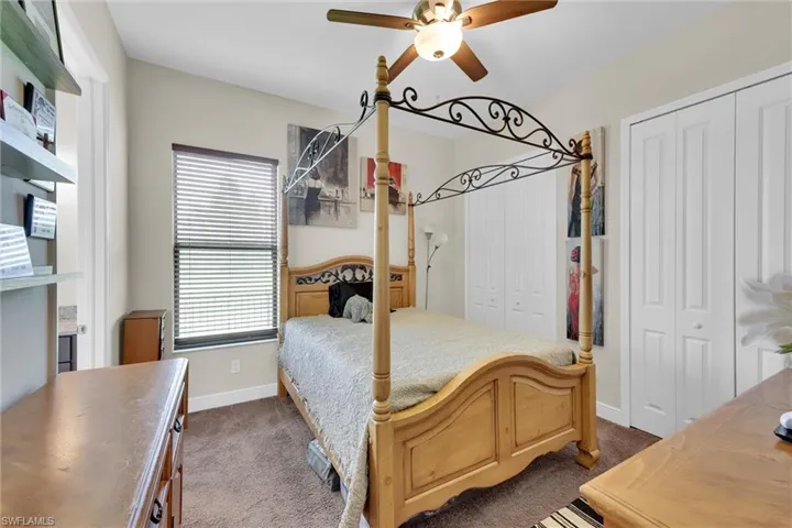 Guest Bedroom #2 with ENSUITE BATHROOM, ceiling fans and two closets