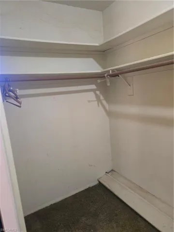 Master bedroom walk in closet