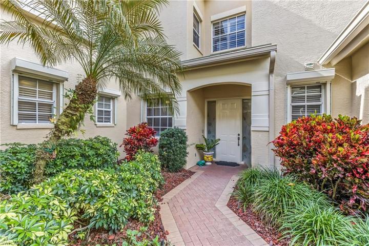 Lushly landscaped entrance